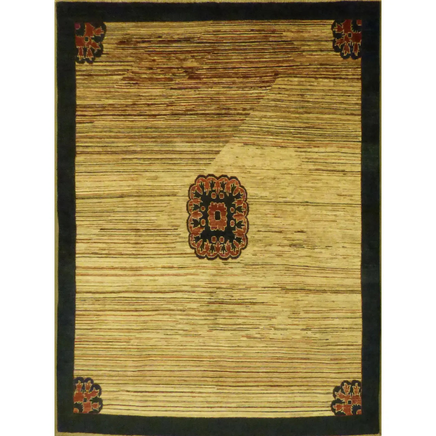 One Of The Kind Afghani Khotan Rug 9'8" x 6'8" zandirugs